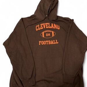 Cleveland Football Brown Hoodie size XXL Very clean worn 1 time